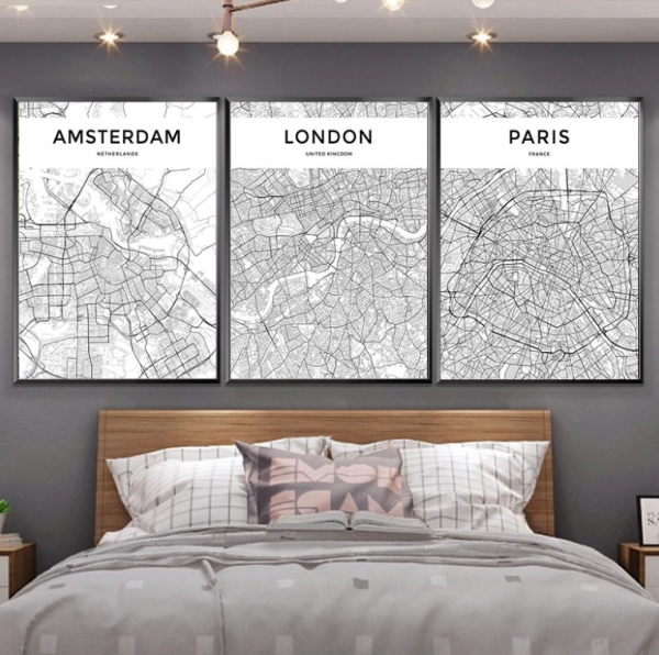 Dinding Tampilan Peta Kota